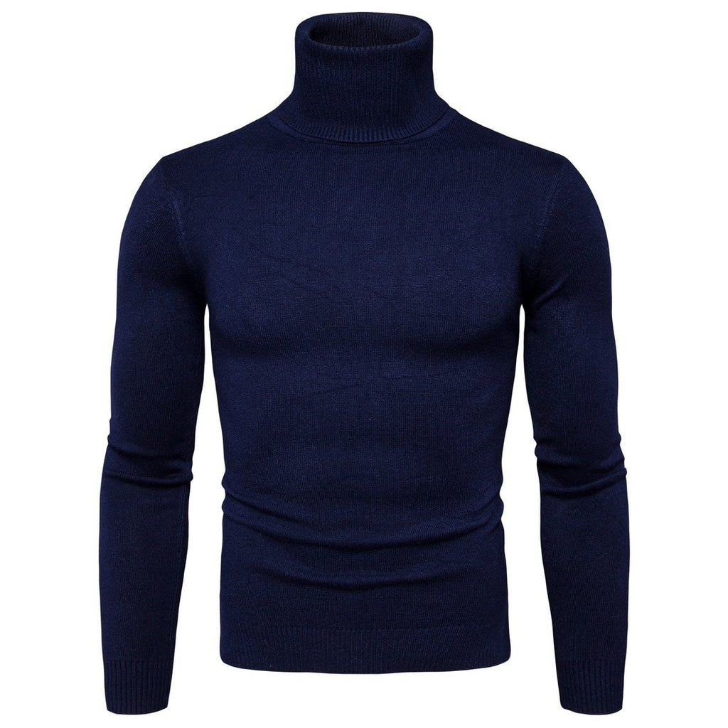 Men’s Winter Thermal Turtleneck Sweater – Warm Slim Fit Solid Colour Pullover