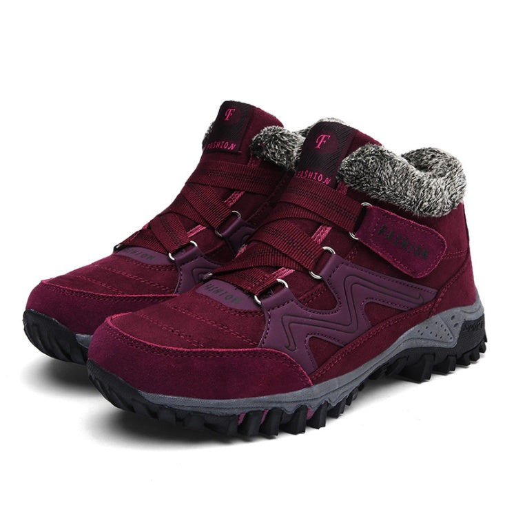 Women’s Warm Snow Shoes – Plus Velvet Winter Cotton Boots for Cold Weather