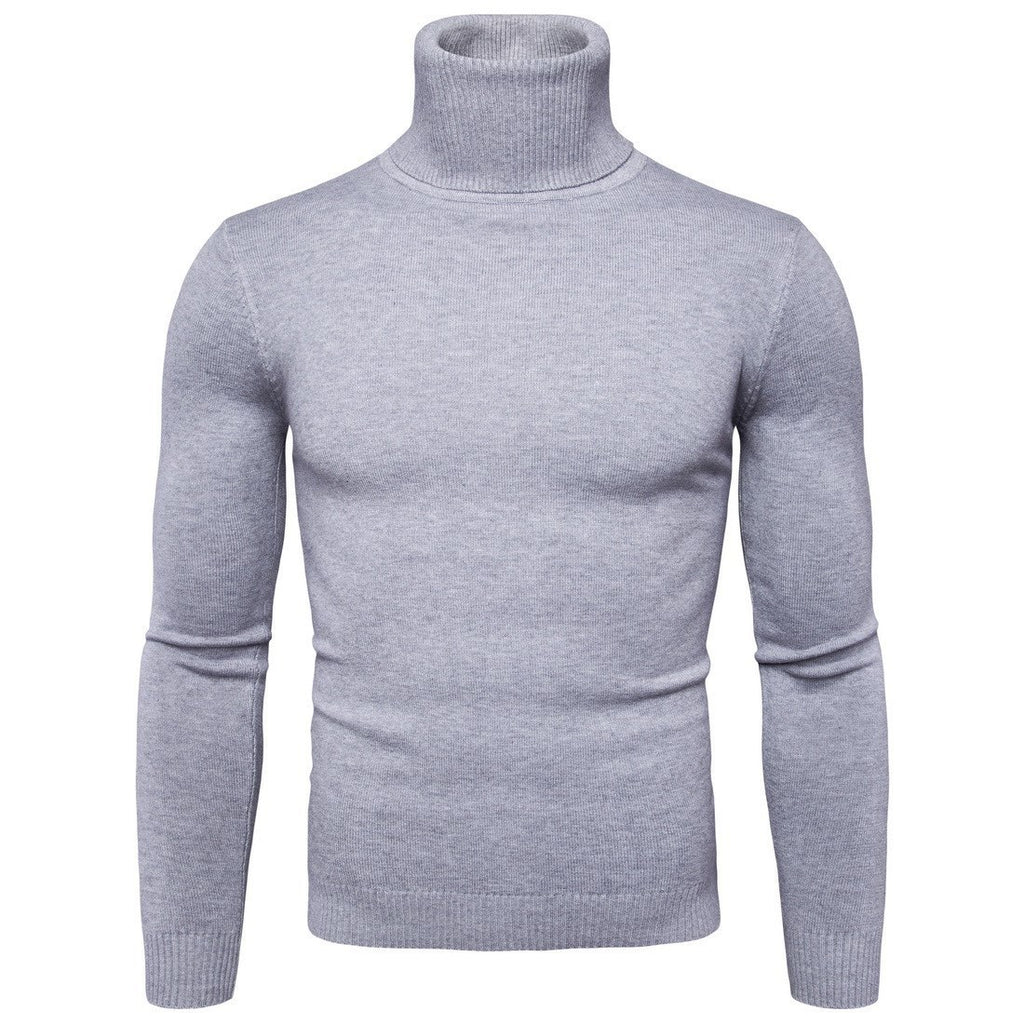 Men’s Winter Thermal Turtleneck Sweater – Warm Slim Fit Solid Colour Pullover