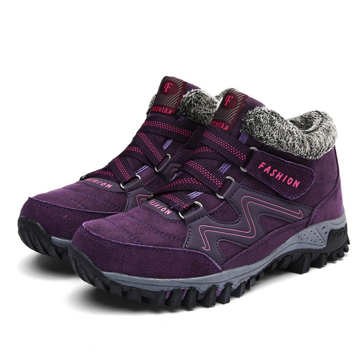 Women’s Warm Snow Shoes – Plus Velvet Winter Cotton Boots for Cold Weather