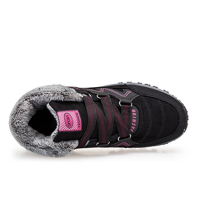 Women’s Warm Snow Shoes – Plus Velvet Winter Cotton Boots for Cold Weather
