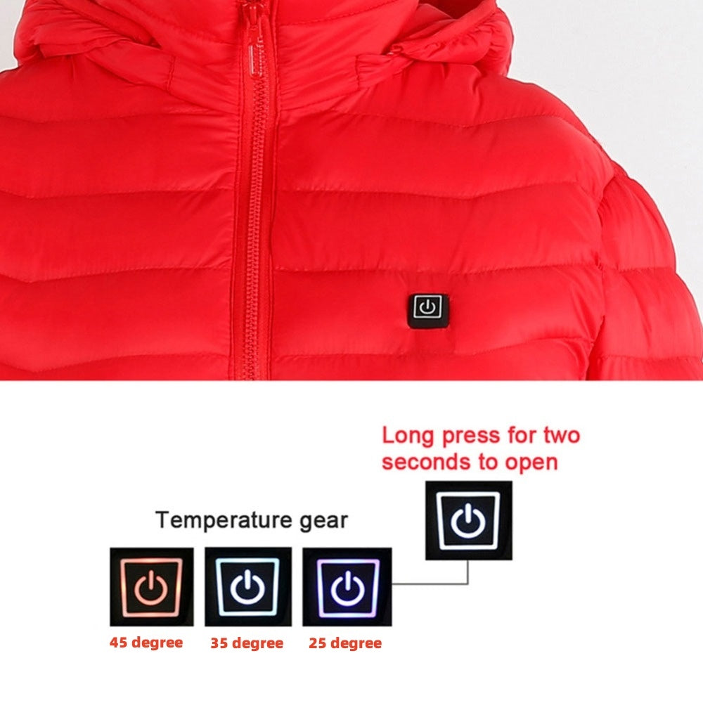 Men’s USB Heated Jacket – Electric Thermal Coat with Heating Zones & Winter Warm Cotton Vest