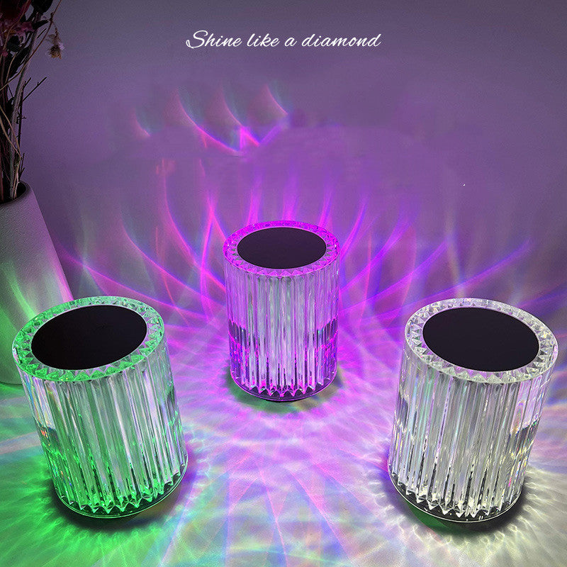 LED Crystal Table Lamp – Creative Ambient Night Light for Bedroom & Living Room