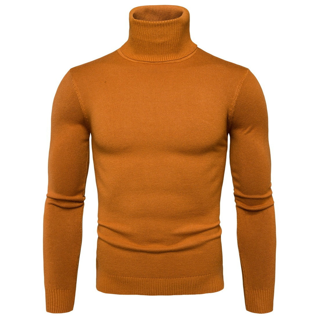 Men’s Winter Thermal Turtleneck Sweater – Warm Slim Fit Solid Colour Pullover