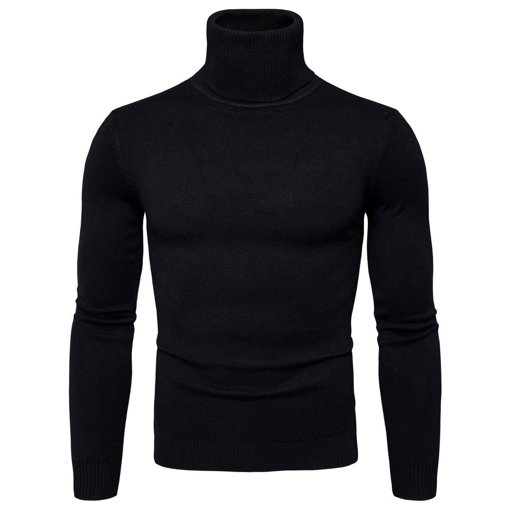 Men’s Winter Thermal Turtleneck Sweater – Warm Slim Fit Solid Colour Pullover