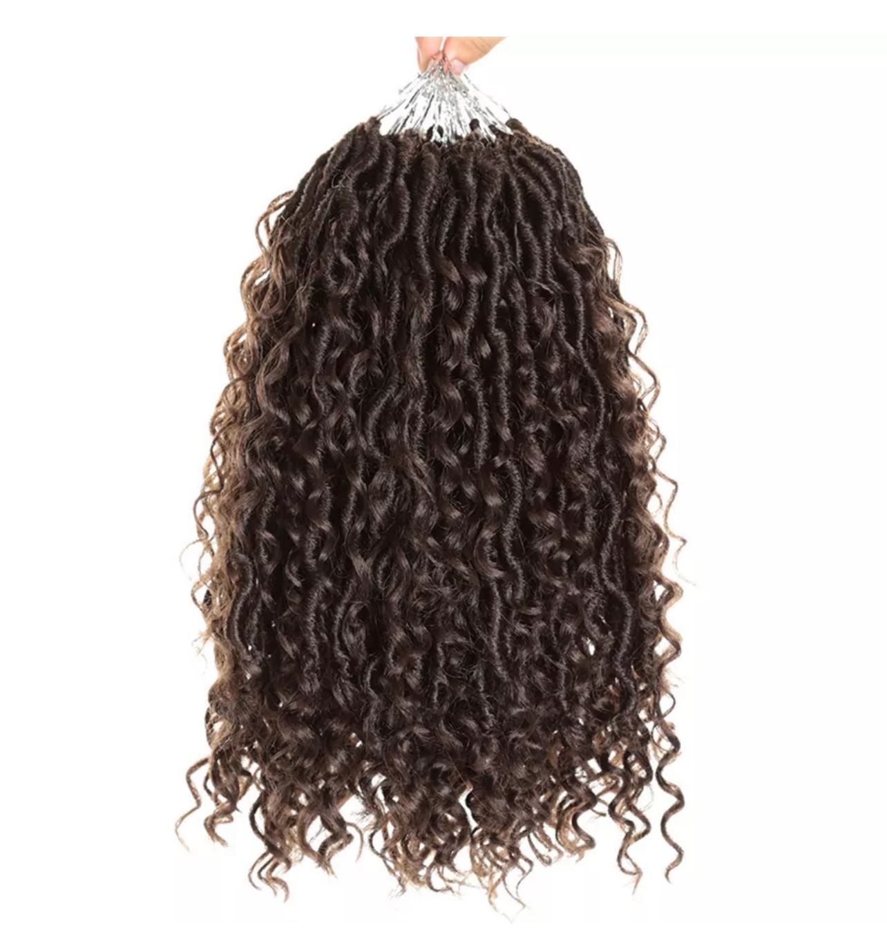18" Pre-Looped Boho Locs with Body Wave Curls – Crochet Dreadlock Hair Extensions