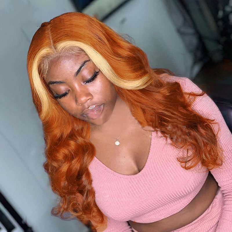 4x4 Human Hair Wig – Highlighted 613 Ginger Lace Closure Wig for Women