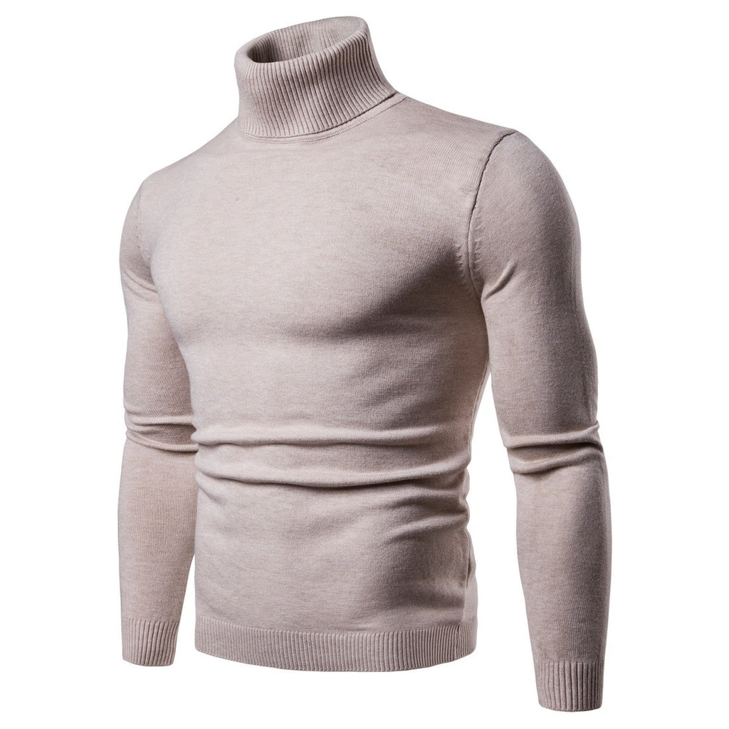Men’s Winter Thermal Turtleneck Sweater – Warm Slim Fit Solid Colour Pullover