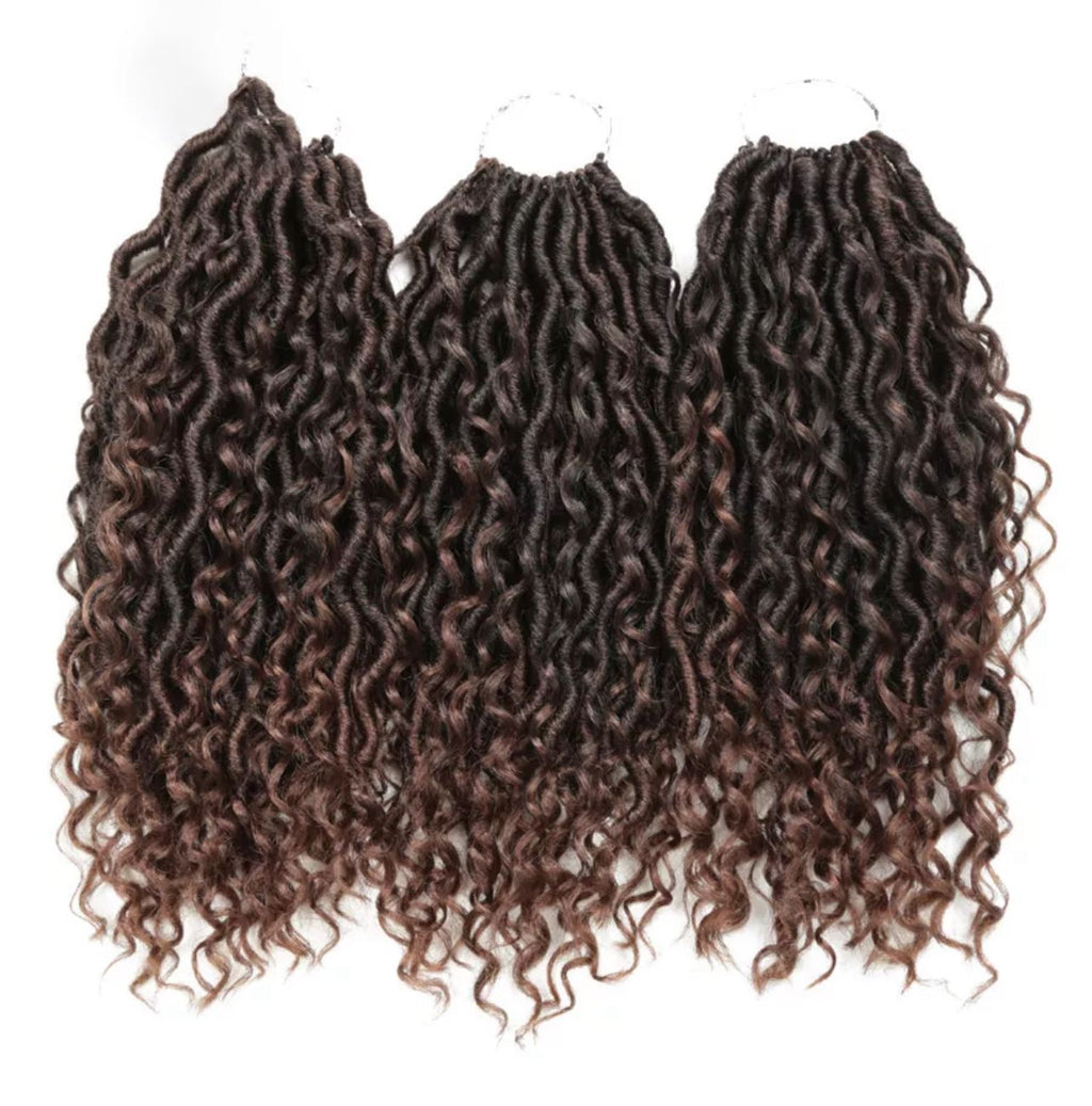 18" Pre-Looped Boho Locs with Body Wave Curls – Crochet Dreadlock Hair Extensions