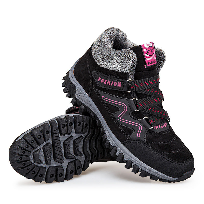 Women’s Warm Snow Shoes – Plus Velvet Winter Cotton Boots for Cold Weather