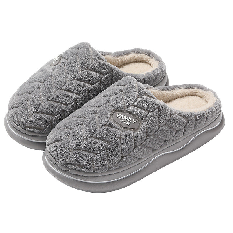 Women's Winter Fluffy Slippers – Thick Sole, Non-Slip Indoor Warm Plush Shoes