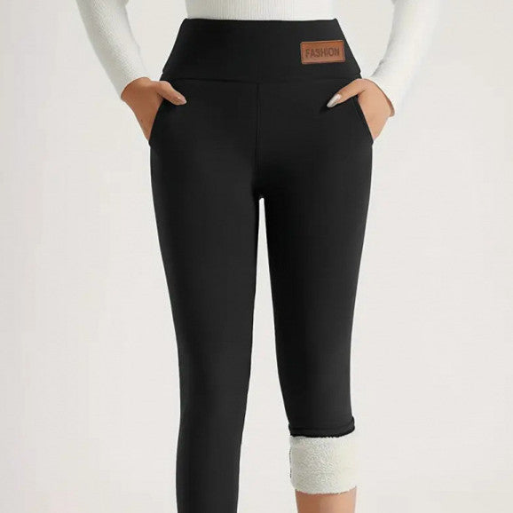 Women’s High Waist Fleece-Lined Thermal Leggings – Warm Winter Stretch Pants