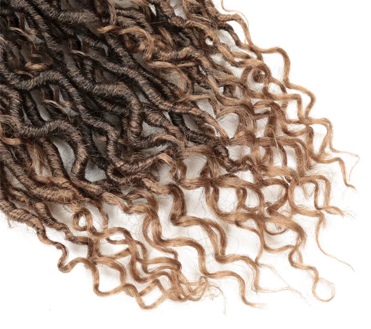 18" Pre-Looped Boho Locs with Body Wave Curls – Crochet Dreadlock Hair Extensions