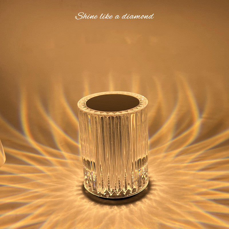 LED Crystal Table Lamp – Creative Ambient Night Light for Bedroom & Living Room