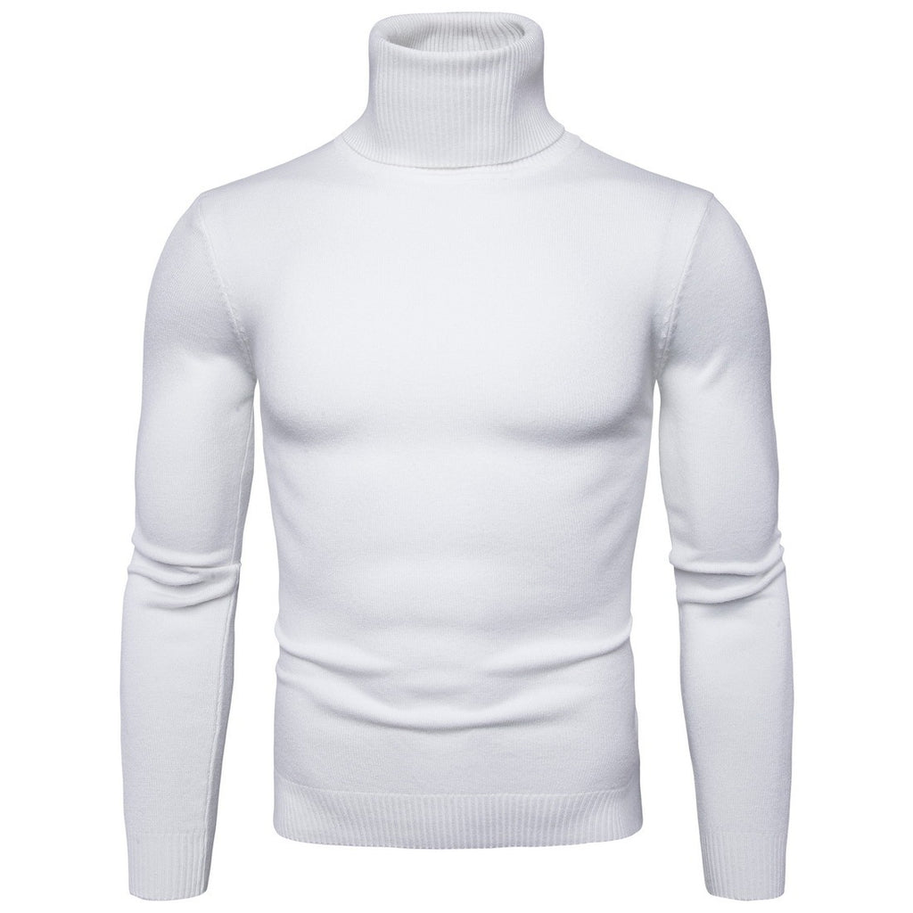 Men’s Winter Thermal Turtleneck Sweater – Warm Slim Fit Solid Colour Pullover