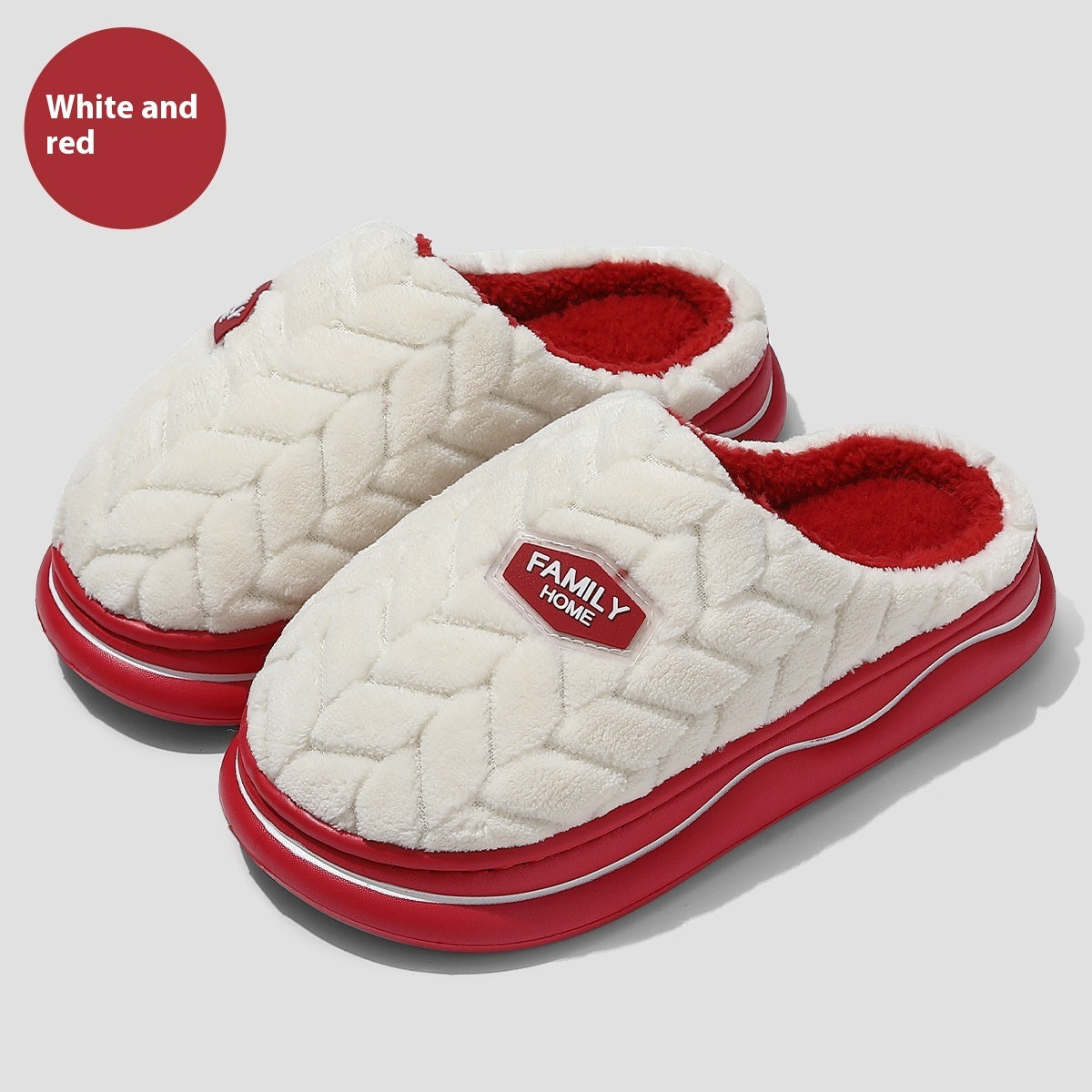 Women's Winter Fluffy Slippers – Thick Sole, Non-Slip Indoor Warm Plush Shoes