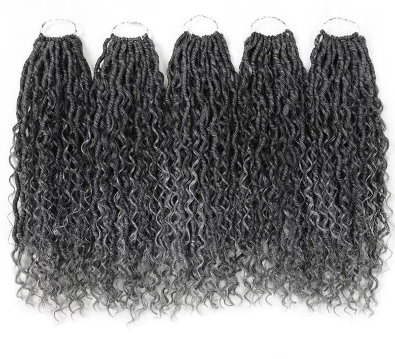 18" Pre-Looped Boho Locs with Body Wave Curls – Crochet Dreadlock Hair Extensions