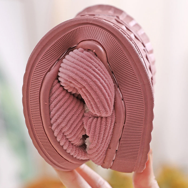 Warm Corduroy Indoor Slippers – Plush Anti-Slip Winter Home Shoes for Women & Men