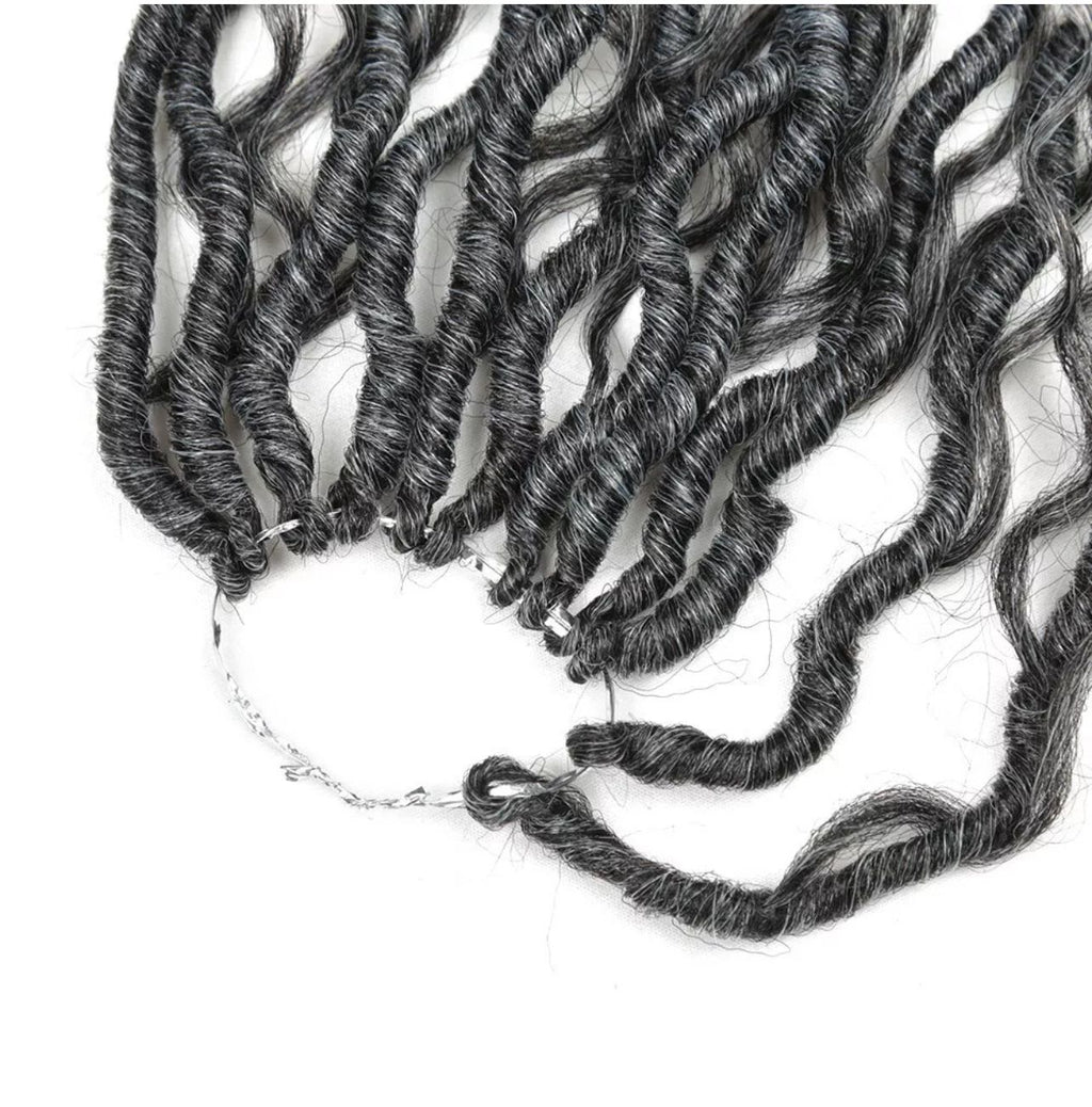 18" Pre-Looped Boho Locs with Body Wave Curls – Crochet Dreadlock Hair Extensions