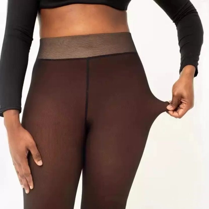 Women’s Fleece-Lined Thermal Leggings – High-Waist Warm Winter Outerwear Pants